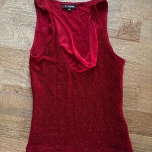 Hourglass Red Sparkly Party Chic Tank Top